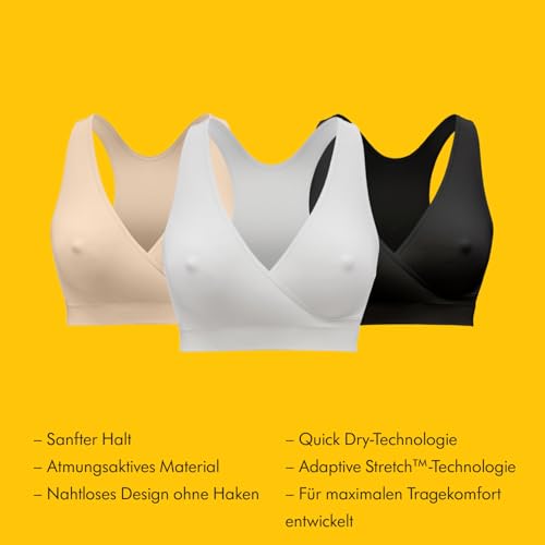 Medela Keep Cool Sleep Nahtloses Schwangerschafts- und Still-Bustier – BH ohne Bügel mit atmungsaktivem Rückenteil und Soft-Touch-Stoff