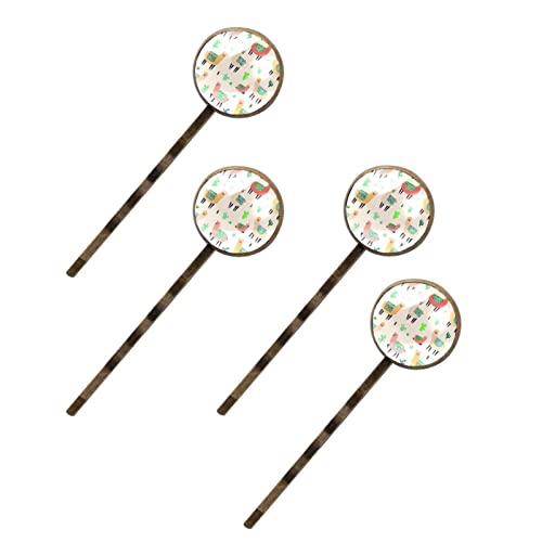 Épingles à cheveux lama et alpaga pour femme | Lot de 4