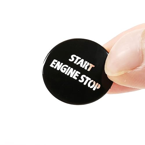 Miniatura 3 de LLKUANG Cubierta adhesiva para interruptor de botón de arranque y parada de motor rojo y plateado para LR4 Discovery 4 y Land Rover Range Rover