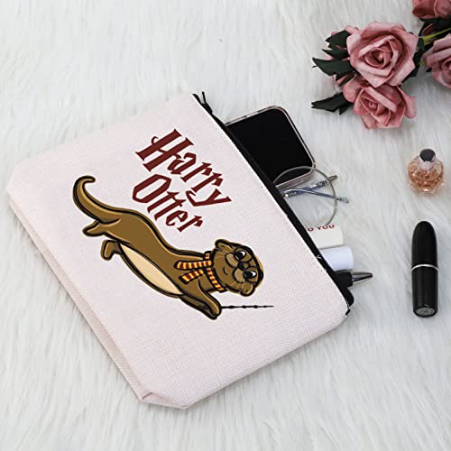 Generic Harry Otter Makeup Bag Sea Otter Animal Lover Cosmetic Bag Otter Mom Gift Zoo Animal Lover Gift Zipper Travel Bag - Image 4