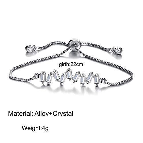 Image of Shining Diva Fashion Full Crystal Charm Stylish Gold Plated Charm Bracelet for Women