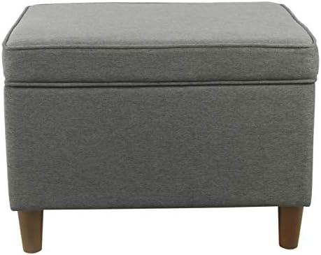 HomePop 24" Storage Ottoman, Gray