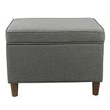 HomePop 24' Storage Ottoman, Gray