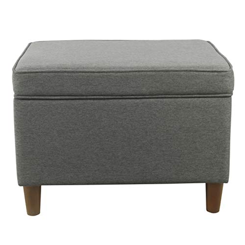 Image of HomePop 24 inch Storage Ottoman - Gray