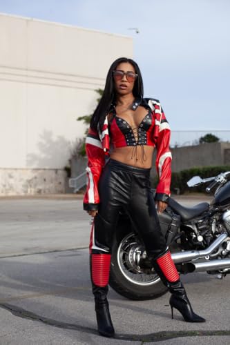 MissHeel Over-the-Knee Biker Boots High Heel Thigh High Boots3