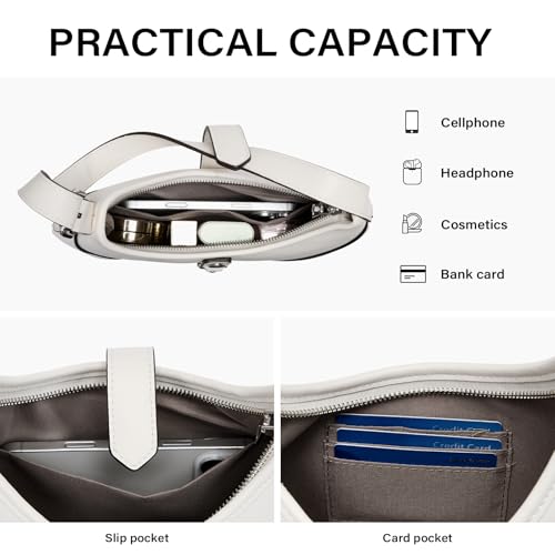 CLUCI Shoulder Bag for Women, Soft Vegan Leather Small Purses with Adjustable Strap, Stylish Hobo Handbags4