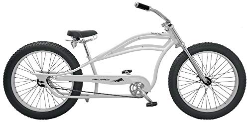 Micargi 26" Retro Beach Cruiser Bike Single Speed Fat Tire Bicycle Seattle (White)