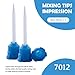 50 Pcs Dental Impression Mixing Tips Blue/White by Vastmed | Mixing Tips for Dental Temporary Crowns & Bridge Material Mix