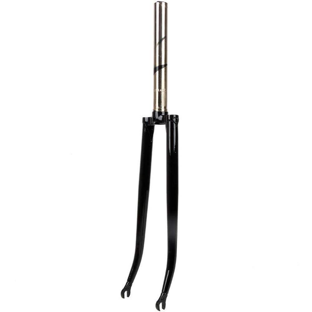 AZQOHMIS Bicycle fork,Mountain Bike Front Fork Bicycle Front Fork Bicycle MTB Fork 700C Circlebrake Road Bike Front Forkbrushed Without Shock Absorber Front Fork Steel Fork Hard Fork