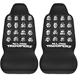 シートカバー カー シート保護 運転席+助手席 車用 シートカバー かわいい おしゃれ スターウォーズ 汚れ防止 フロント 軽/普通車 取付簡単 丸洗いOK 伸縮生地 フリーサイズ