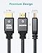 Yauhody 8K HDMI 2.1 Cable 15ft, 48Gbps Ultra High Speed Heavy Duty Nylon Braided HDMI 2.1 Cord, Real 8K@60Hz, 10K, 4K@144Hz, 4K@120Hz, eARC, HDCP 2.2 & 2.3, Dynamic HDR, 3D for Monitor, TV (15 Feet)