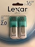 Lexar JumpDrive S50 16GB USB Flash Drive LJDS50-16GASBNA2 - assorted colors 2 Pack