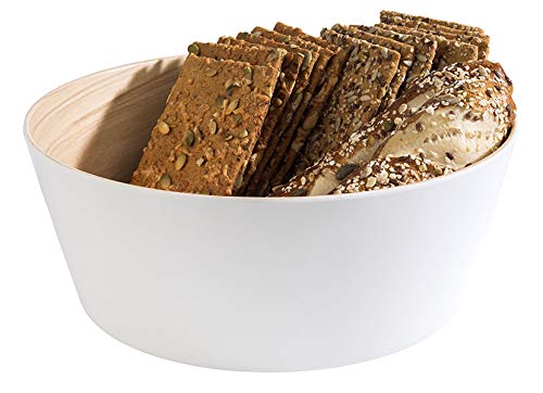 Aps "Frida Bowl, Ciotola In Melamina, Ø 22 Cm, Altezza 10,5 Cm, Bianco/Beige, Per 3,4 Litri Di Capacità