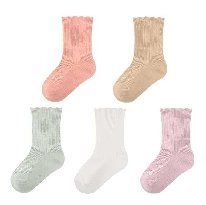Baby Girls Boys Ruffle Socks Infant Turn Cuff Summer Mesh Socks for Newborn/0-6 Months/6-12 Months/1-3 Years