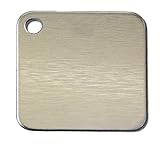 RMP Stamping Blanks, 1 Inch Square with Rounded Corners and Corner Hole, Aluminum 0.063 Inch (14 Ga.) - 50 Pack