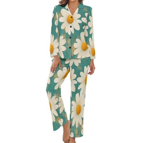 Pyjama grande taille femme vêtement d'intérieur d'été pantalon fluide et chemise