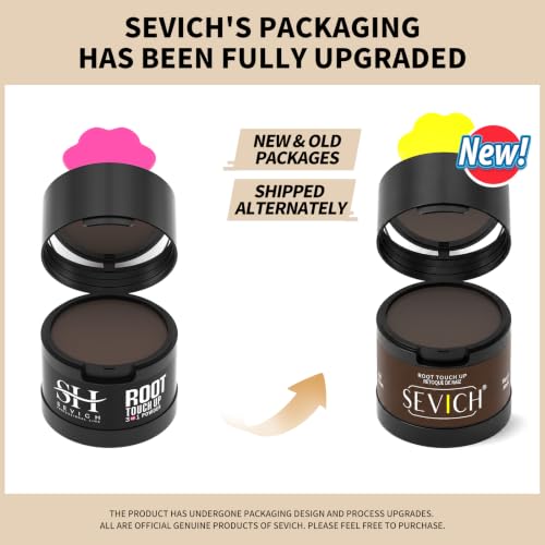 Image of Sevich Hairline Powder 2.0，Instantly Conceals Hair Loss, Root Touch up Powder, Hair Shadow Toppers for Women & Men Thinning Gray Hair, Windproof & Sweatproof, 48H Makeup Lasting, Medium brown