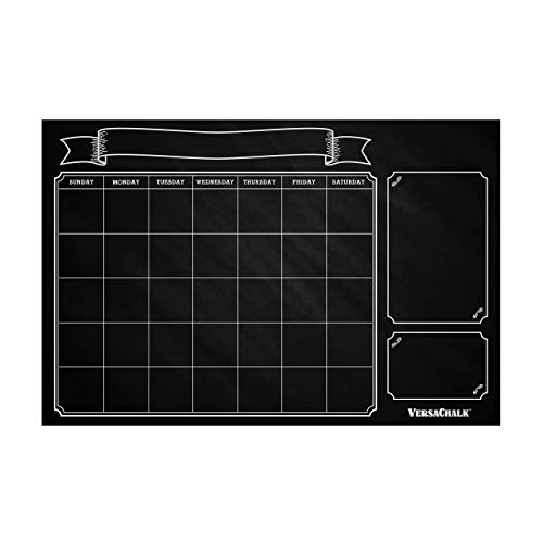 Huge Dry Erase Chalkboard Calendar for Wall by VersaChalk (24 x 36