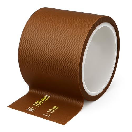 VANSUKY Cinta adhesiva de teflón de PTFE, 100 mm x 10 m, autoadhesiva, para impresora 3D y sellador al vacío (100 mm)