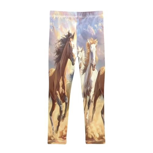 Bolaz Toddler Girls Leggings Printed Yoga Pants Leggings Four Horse for Kids2