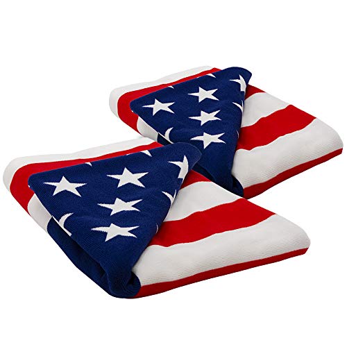 Eternal Living Beach Collection American Flag Soft Towel 40x60 (Large Beach Towel Set of 2)