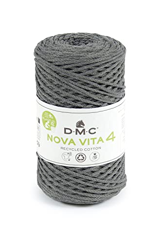 DMC Eco Vita 4, Dark Grey Crochet Knitting Macrame Yarn, 250g - Image 2