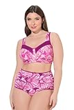Ulla Popken Damen große Größen Übergrößen Plus Size Entlastungs-BH, Spitze, ohne Bügel Beere 95B 830389827-95B