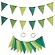 DazzJoy 12 Flaggen Wimpelkette Outdoor Wetterfest,Leinen Girlanden Outdoor,3,6M Wimpelkette Geburtstag,Wimpelketten für Party Deko,Geburtstag,Hochzeit,Babyparty