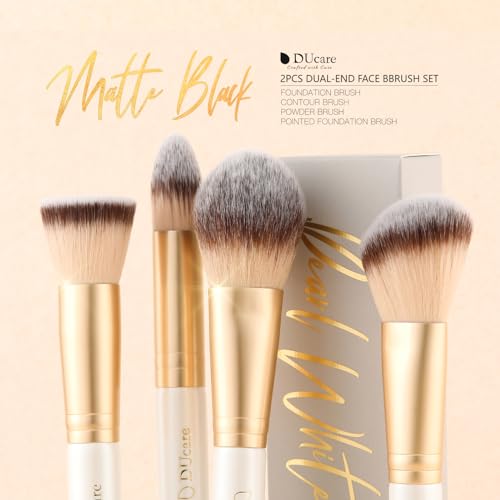 image for DUcare Makeup Brushes Duo End Foundation Contour Powder and Buffer Bru