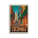 Blechschilder im Retro-Stil, Kolumbien, Cartagena, 