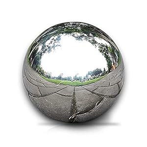 YIWOYI 300MM RVS Gazing Ball,RVS Holle Ball Naadloze Spiegel Ball Sphere Gazing Ball Voor Home Garden Ornamenten Decor Crystal Ball (standaard)