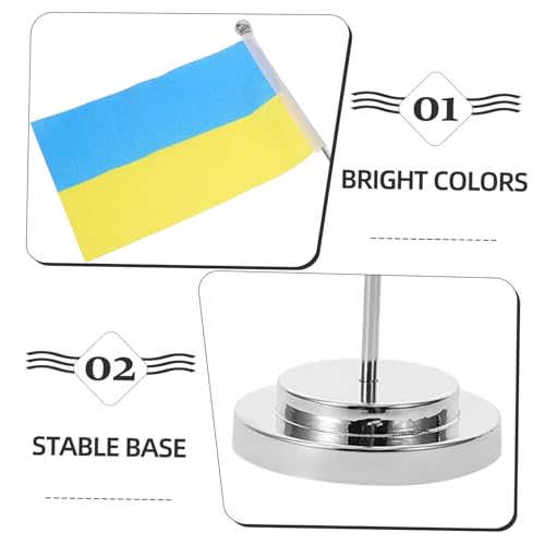 Drapeau Ukrainien de Bureau TOYANDONA - Solution Table sans Encombrement - 7