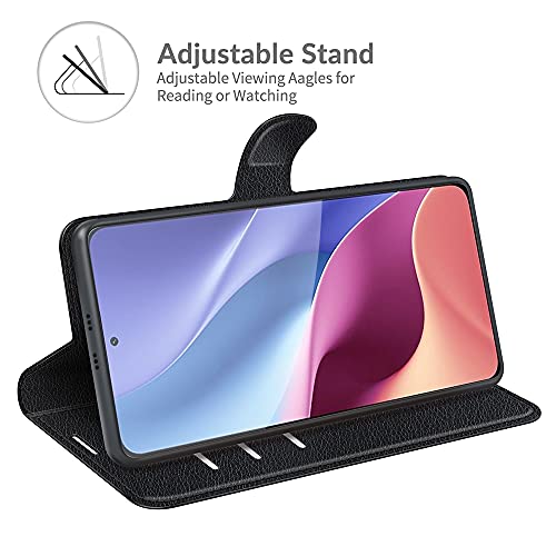 Capa Capinha Carteira Para Xiaomi Poco F3 Case Porta Cartões Em Couro Flip Wallet 360 Anti Impacto (