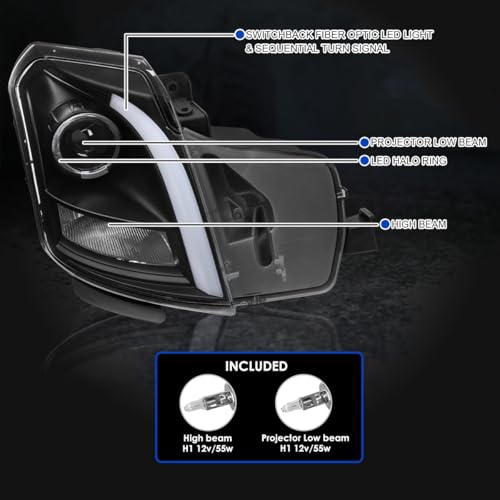 SPEC-D Halo Projector Headlights for 2003-2007 Cadillac CTS - Image 5