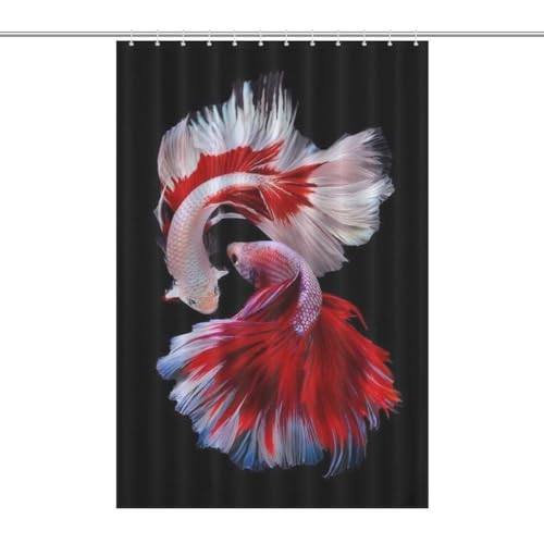 Rideau de douche poisson lavable en machine pour stopper les fuites d'eau sur le sol - 7