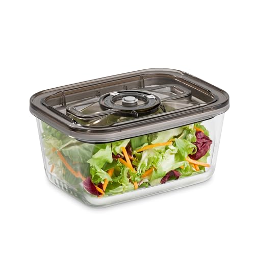 Caso VacuBoxx Eco L - Vakuum-Frischebehälter / 1 Behälter mit 1500 ml/für druckempfindliche und flüssige Lebensmittel/BPA-Frei/hitzebeständig, spülmaschinenfest, gefriergeeignet