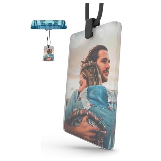 Meinearmbänder Anpassbarer Anhänger für den Autospiegel - Personalisierter Foto-Auto-Spiegelaufhänger - Autozubehör Deko - Perfektes Auto Geschenk & Personalisiertes Auto-Duft-Accessoire