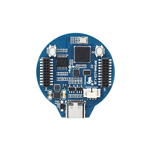 Image of RP2040 MCU Board with 1.28inch LCD,Round Shape, Accelerometer and Gyroscope Sensor,30 x Multi-Function GPIO Pins