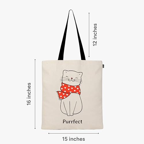 Miniatura 4 de Ecoright - Bolsa de lona para mujer, bolsa de comestibles, bolsa de algodón para uso diario, escuela, trabajo, regalos para mujeres