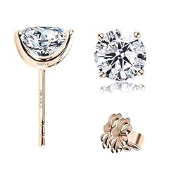 14k Gold Post & Sterling Silver - Rose