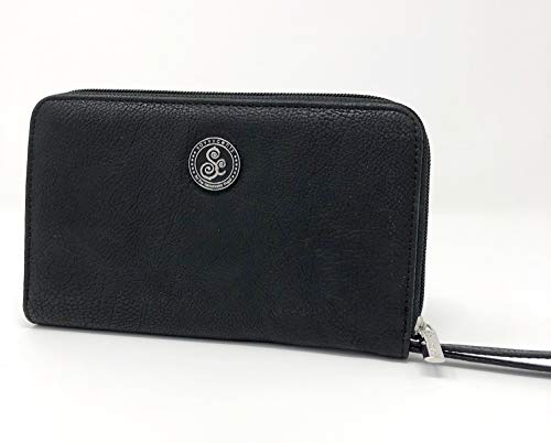 Cash Budgeting Wallet (Black Matte), Zip Around, Accordion File System, Wristlet Strap, Women's Wallet3