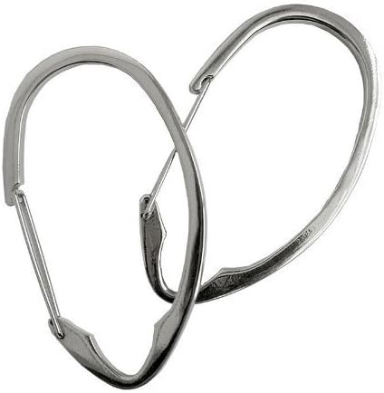 naturally home Easy Elegance Collection Metal Cinch Heavy Duty Shower Curtain Clamp Hooks