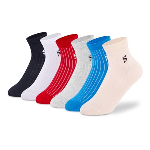 Image of Supersox Ankle Length Soft, Cute & Cozy Socks for Kids, Made with Breathable, Anti Odour & Moisture Absorbent Cotton with a Extra Durable Welt (Pack Of 6)