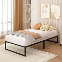 Yicensen Metallbett 75x190 cm Einzelbett mit Stahllattenstütze, 30cm Hoch – Ansicht 5