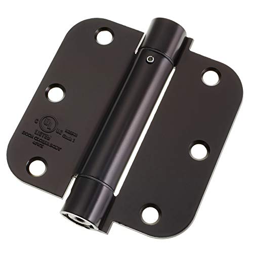 Cauldham (2 Pack) Heavy-Duty 3-1/2" Self-Closing Spring Door Hinge With 5/8" Radius Corners, Ul Listed - Oil Rubbed Bronze #TOP13