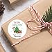 Emma Pink Studio Personalized Christmas Santa & Reindeer Party Favor Stickers, Custom Happy Holiday Labels, Matte or Glossy Finish