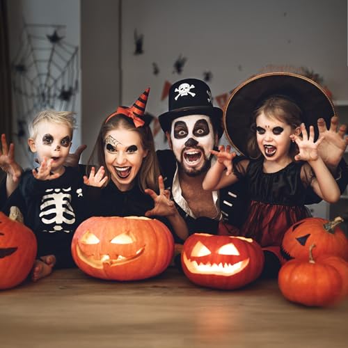 Newthinking Face Paint Black White Red, Water Based Body Makeup Pigment for Adults Kids, Vampire Face Paint with Brush for Halloween Party Cosplay Makeup, Easily Washable - Image 6