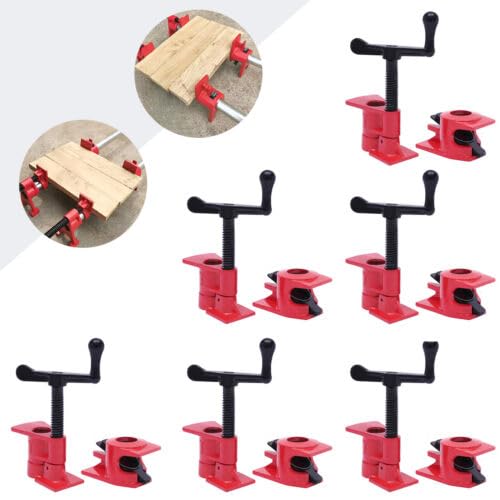 Xigner Lot de 6 serre-joints en métal de 3/4" - En fer - Pour tuyau, tuyau, câble, tuyau...