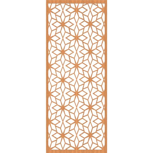 Image of 19 3 /8 inchW x 49 3 /8 inchH x 1 /4 inchT Lake Decorative Fretwork Wood Wall Panels, Cherry