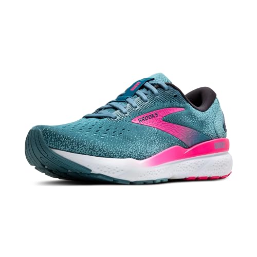 Brooks Damen Ghost 16 Sneaker, Blue Pink Moroccan Blue, 38 EU